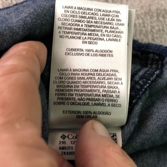 Columbia Mens Shirt Size XXL Long Sleeve Button Up Plaid Flannel Casual Blue - Picture 10 of 15